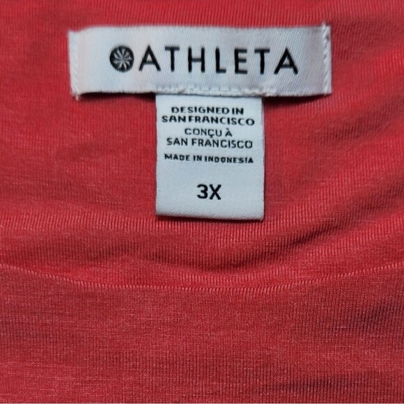 Athleta Santorini Thera Dress Coral Petal Pink Sleeveless Short Stretch Modal 3X - Picture 9 of 11